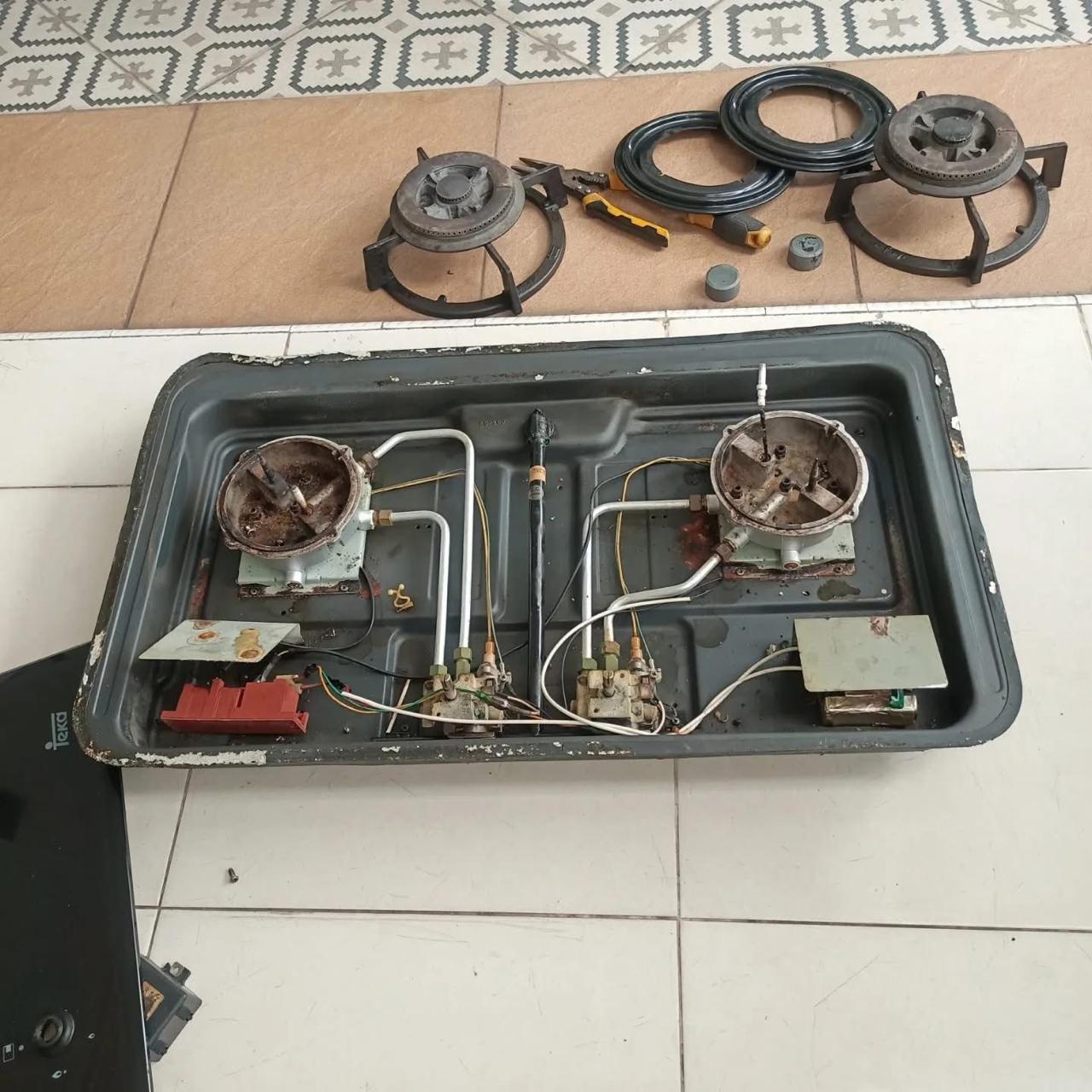 Sebelum - Servis & Tune-up Kompor Tanam Teka